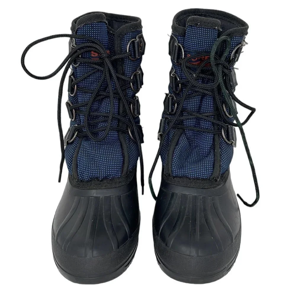 Sorel Snow Boot Lace Up Shoe Blue Black Size 6